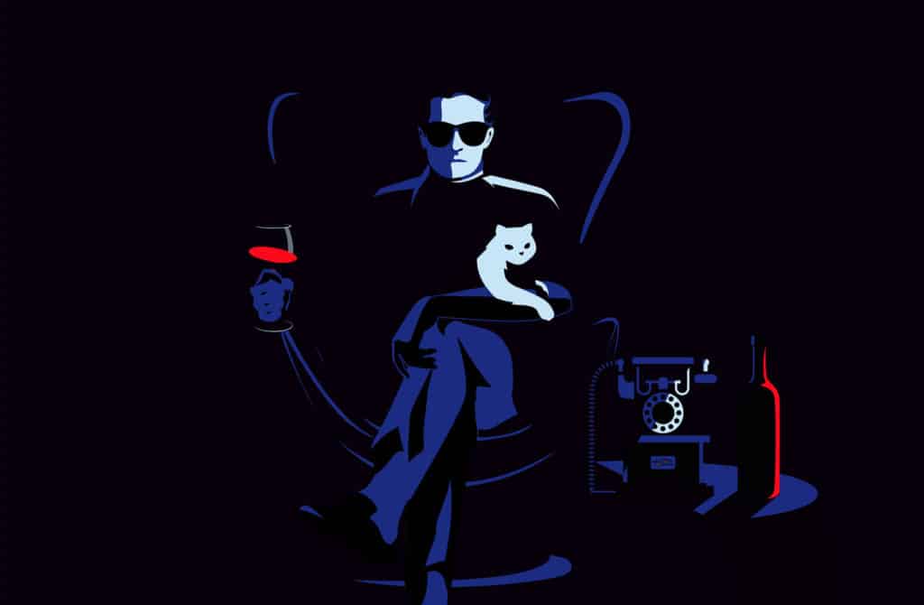 Illustration minimaliste poster vin