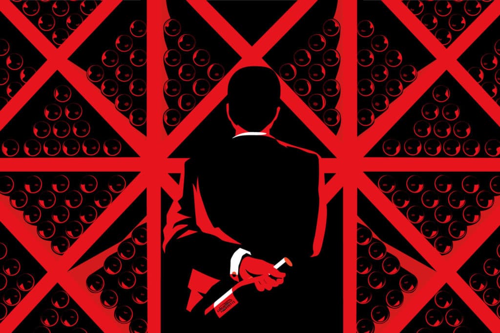 Illustration éditoriale minimaliste, stocker son vin