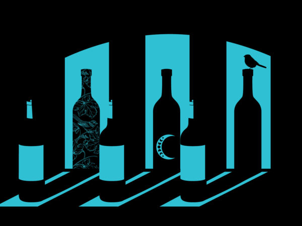 Affiche illustration vin bio