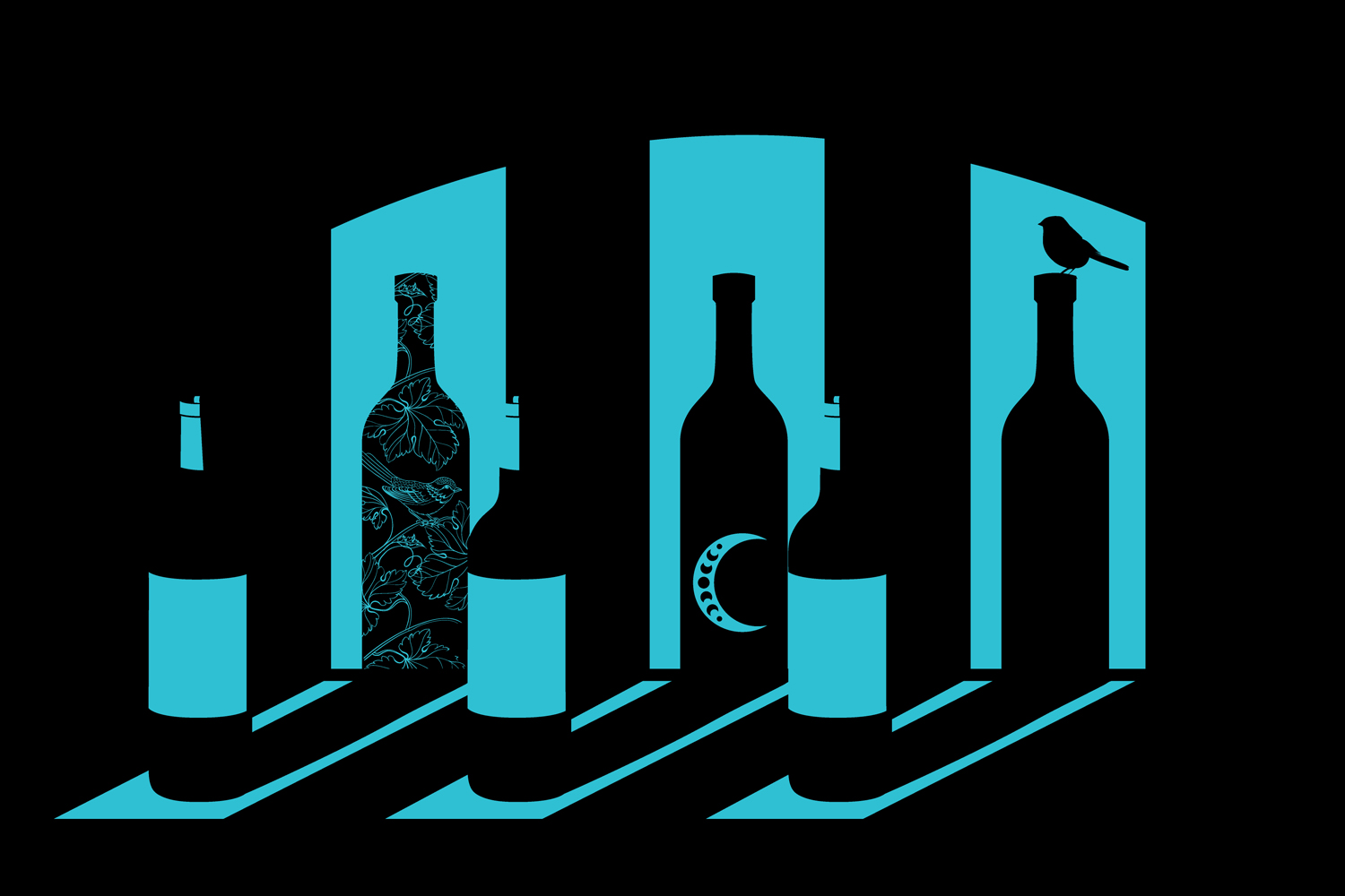 Affiche illustration vin bio