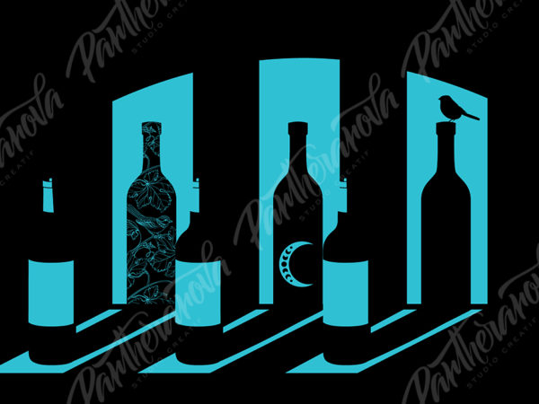 Affiche illustration vin biologique