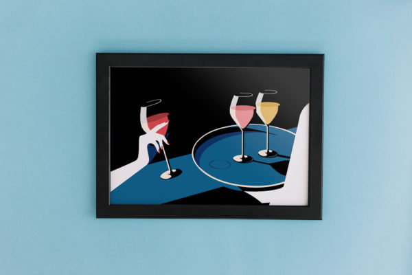 Affiche illustrations vins